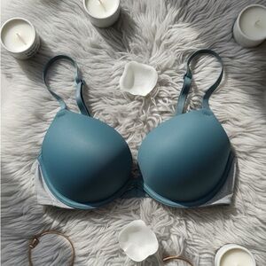 PINK Victoria Secret Women's Teal Push Up Bra